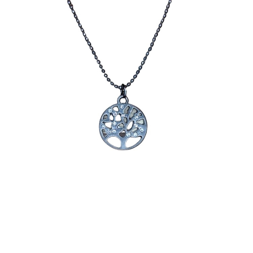 Silver-Toned Tree of Life Necklace